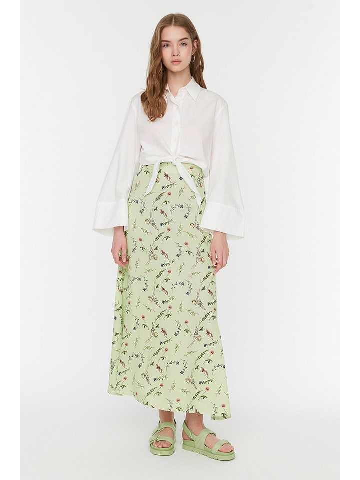 trendyol Spódnica w kolorze jasnozielonym rozmiar: 40