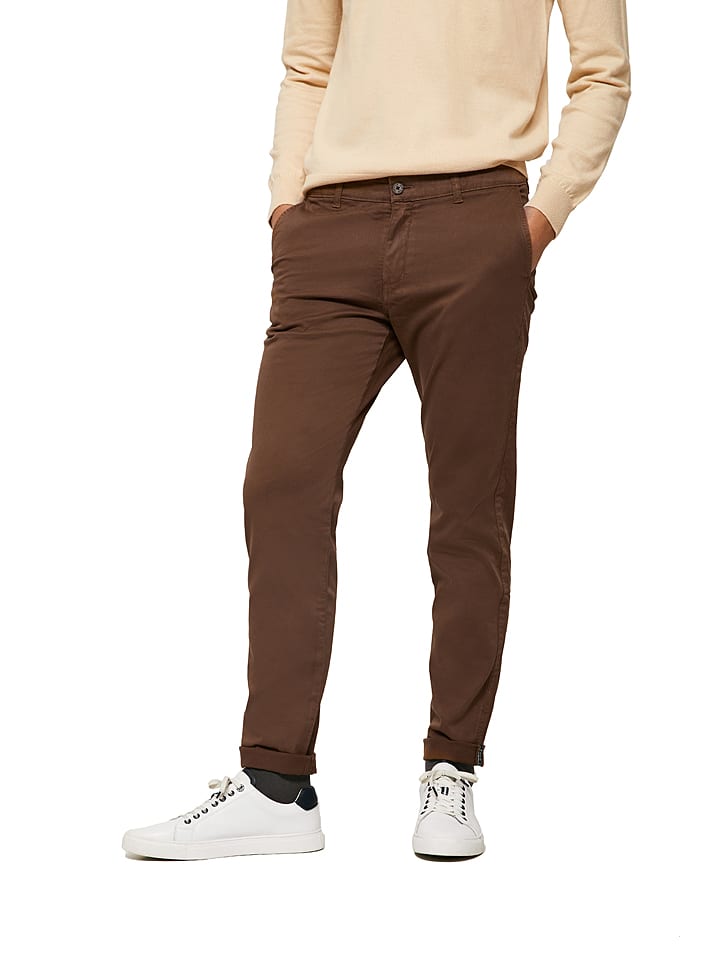 Spodnie chino w kolorze brązowym