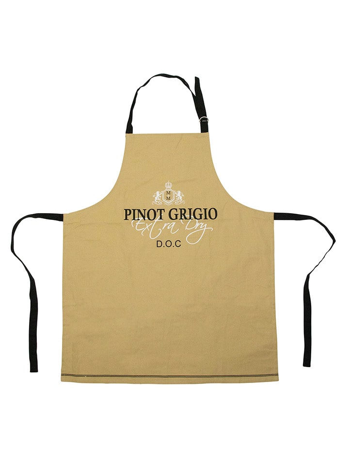 Mars & More Fartuch kuchenny "Pinot Grigio" w kolorze beżowym - 85 x 70 cm rozmiar: onesize
