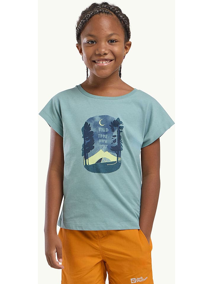 Jack Wolfskin Koszulka w kolorze turkusowym rozmiar: 116