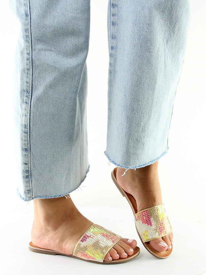 Manoukian Klapki "Karly" ze wzorem rozmiar: 37