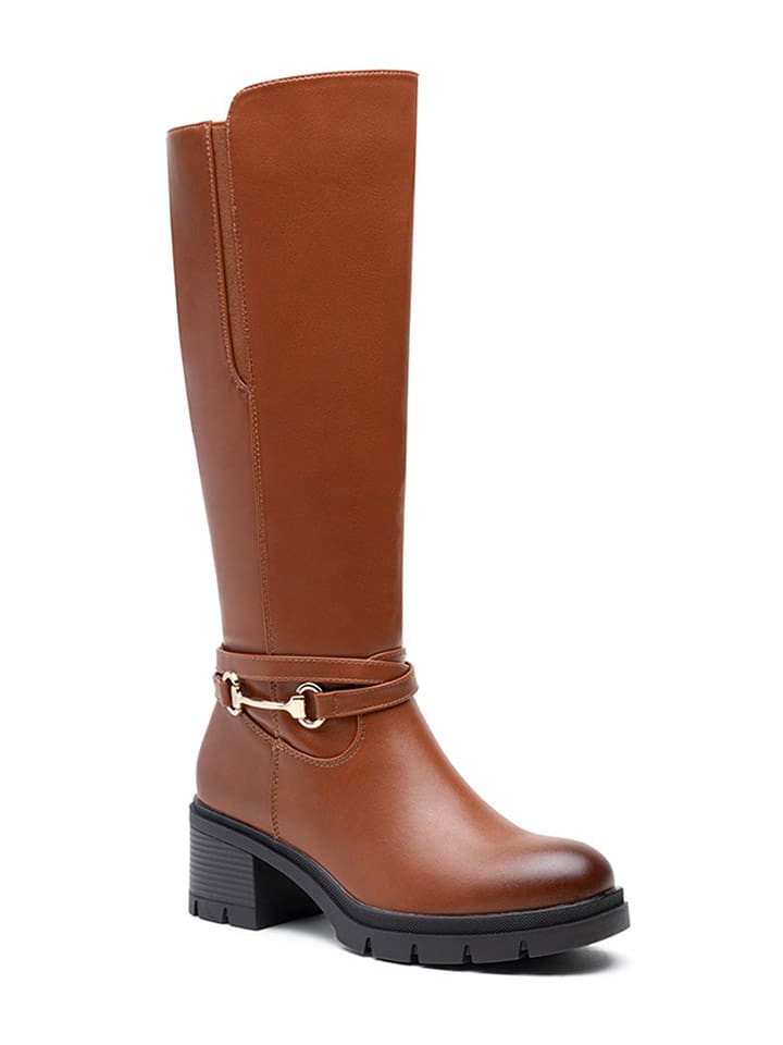 Foreverfolie Kozaki w kolorze jasnobrązowym rozmiar: 38