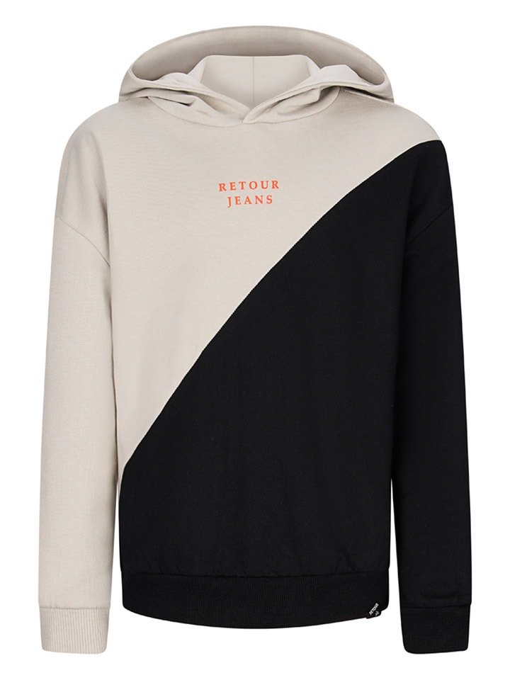 Retour Bluza "Novan" w kolorze beżowo-czarnym rozmiar: 122/128