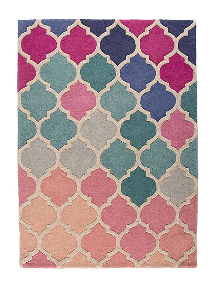 Flair Rugs Wełniany dywan w kolorze niebiesko-różowym rozmiar: 120x170 cm