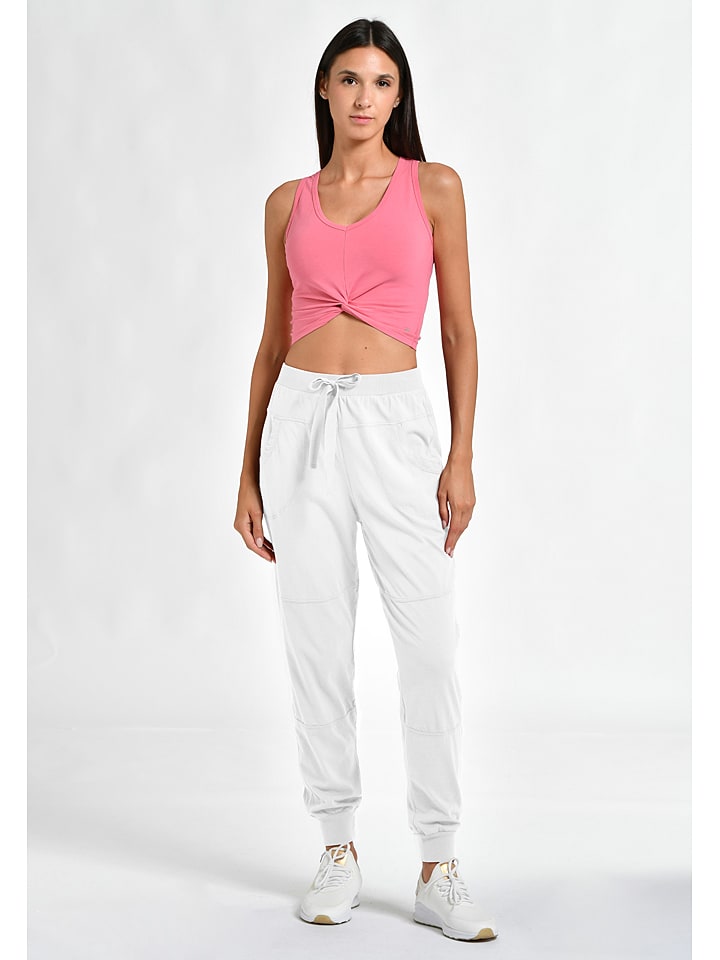 Deha Spodnie dresowe w kolorze białym rozmiar: M