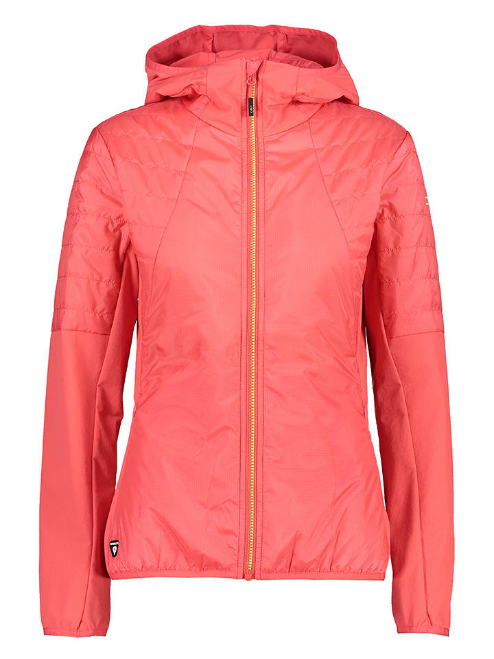 Kurtka hybrydowa w kolorze koralowym