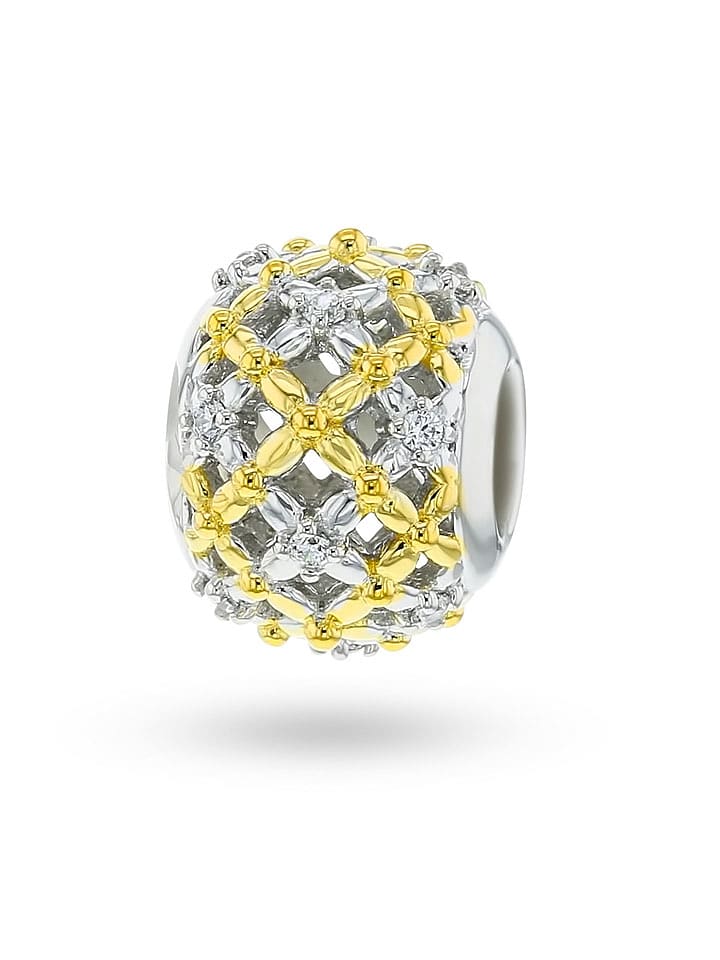 CHARM'S Pozłacany charms z cyrkoniami rozmiar: onesize