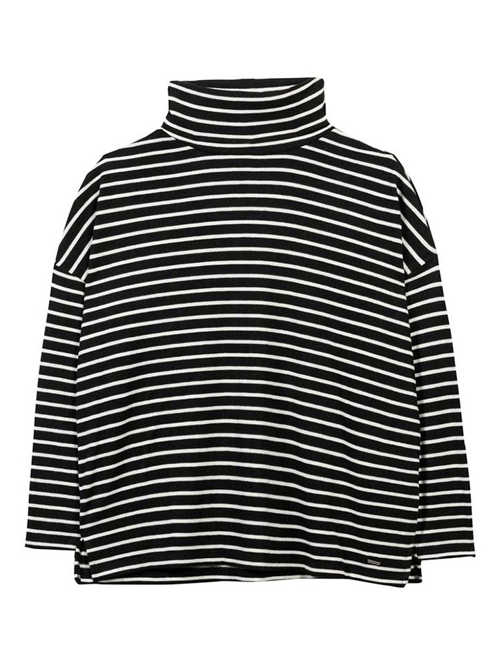 Herrlicher Koszulka w kolorze czarno-białym rozmiar: XS