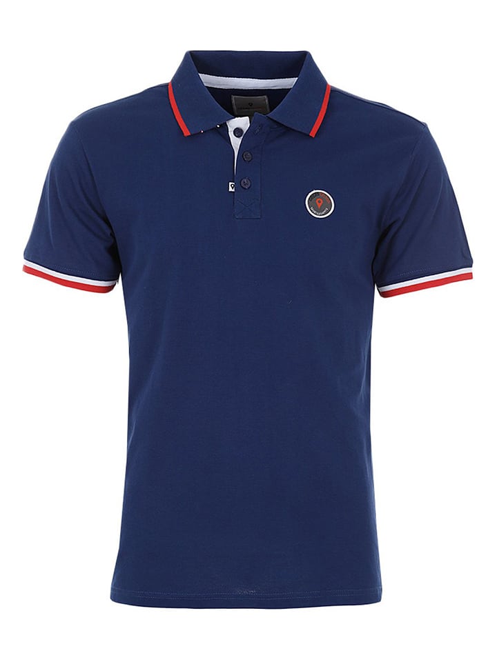 Peak Mountain Koszulka polo "Cody" w kolorze granatowym rozmiar: XL