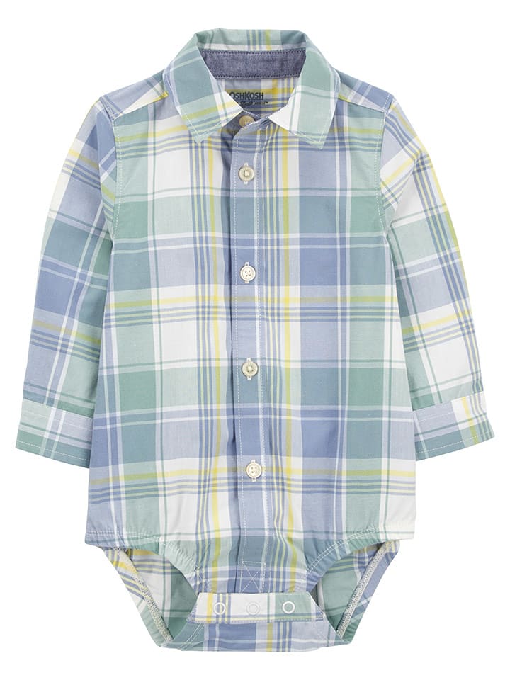 OshKosh Body-koszula w kolorze zielono-błękitnym rozmiar: 68