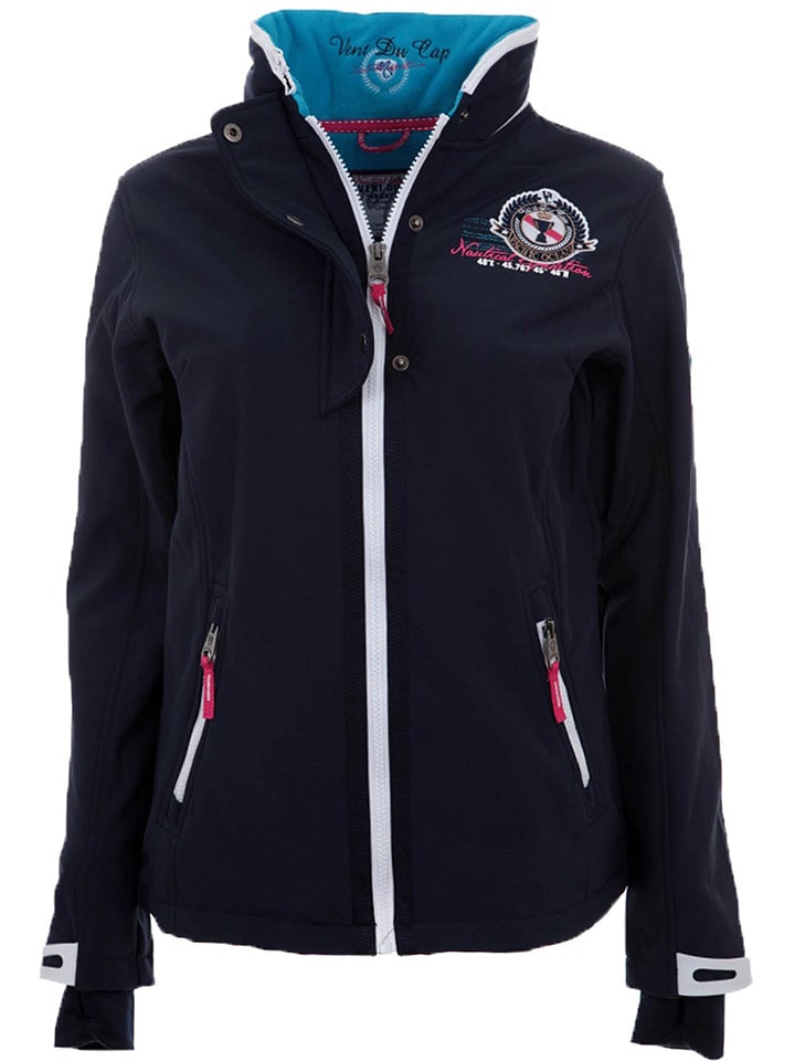 Peak Mountain Kurtka softshellowa "Adiji" w kolorze granatowym rozmiar: M