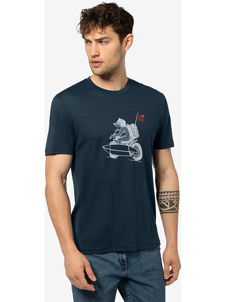 super.natural Koszulka "Naked Bear" w kolorze granatowym rozmiar: L