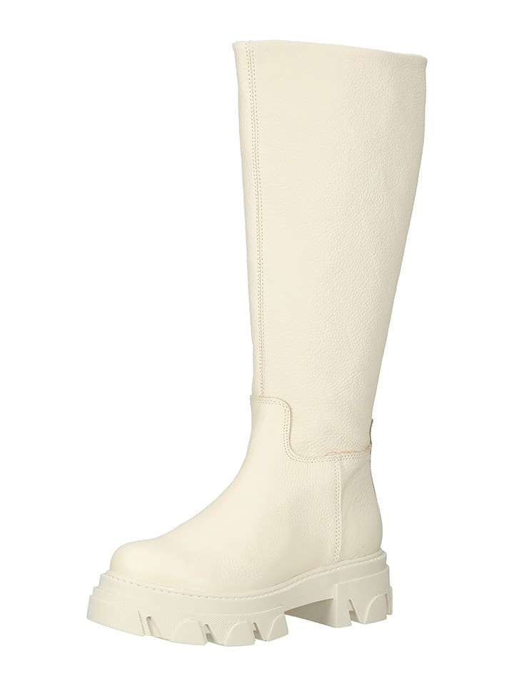 Steve Madden Skórzane kozaki w kolorze kremowym rozmiar: 41