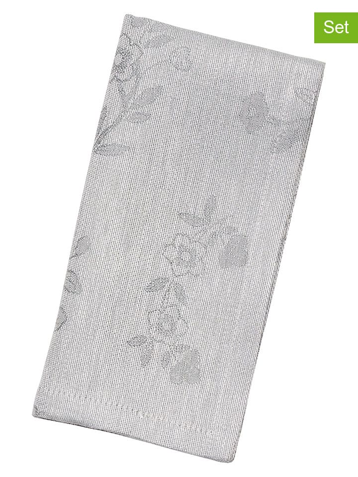 Moomin Serwetki (2 szt.) "Ostindia Svart" w kolorze szarym - 45 x 45 cm rozmiar: onesize