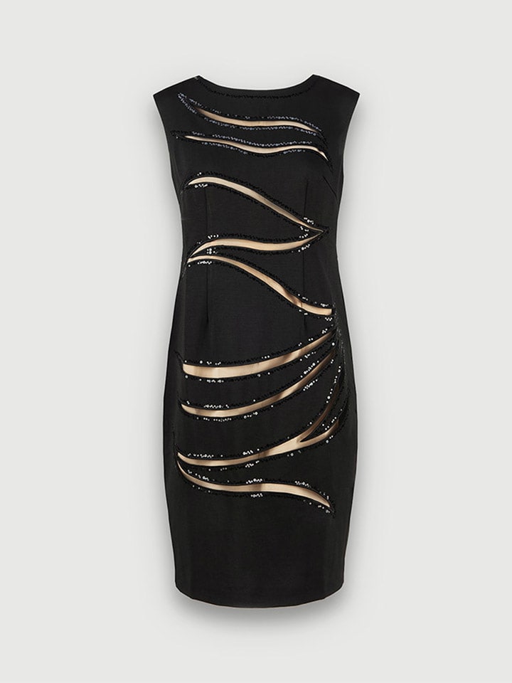 Sukienka w kolorze czarnym ze wzorem