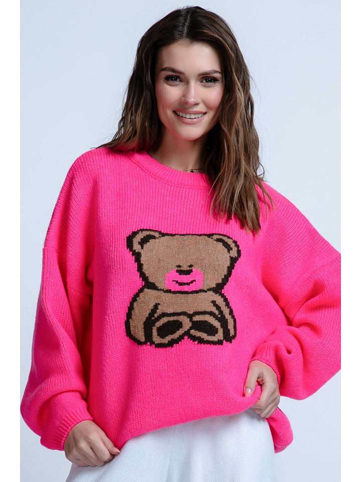 fimfi Sweter w kolorze różowym rozmiar: onesize