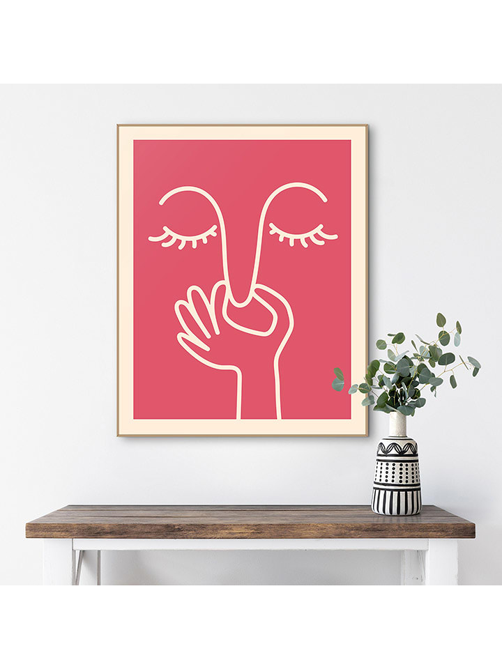 Orangewallz Druk artystyczny "Stinky Red" w ramce rozmiar: 40x50 cm