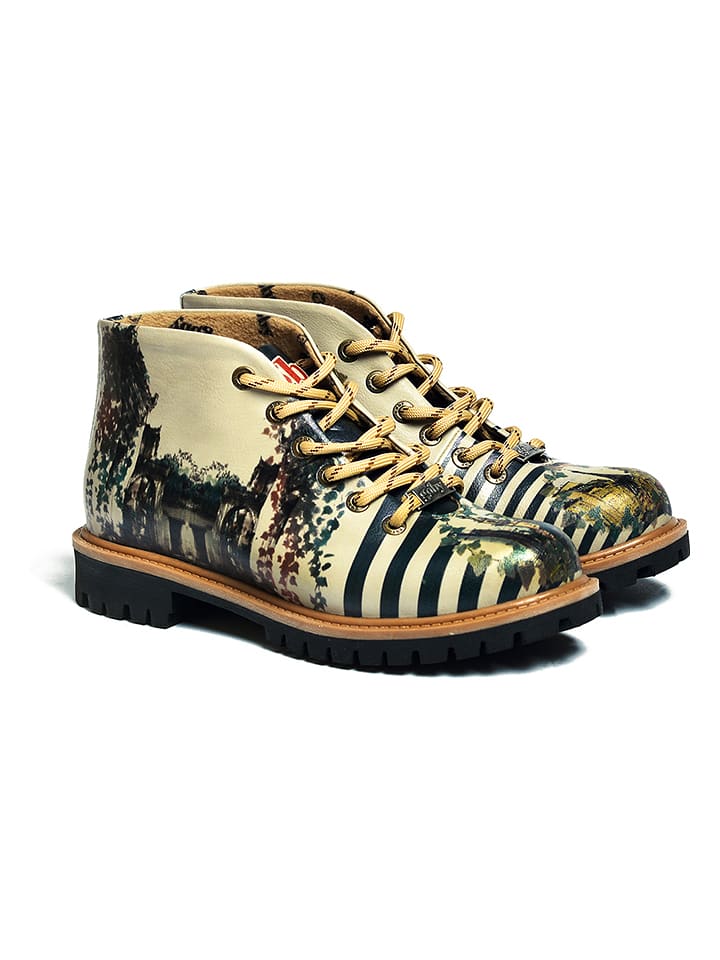 Goby Trzewiki w kolorze beżowym ze wzorem rozmiar: 40