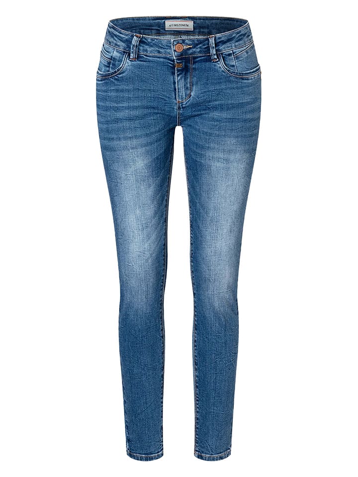 Dżinsy "Sanya" - Skinny fit - w kolorze niebieskim