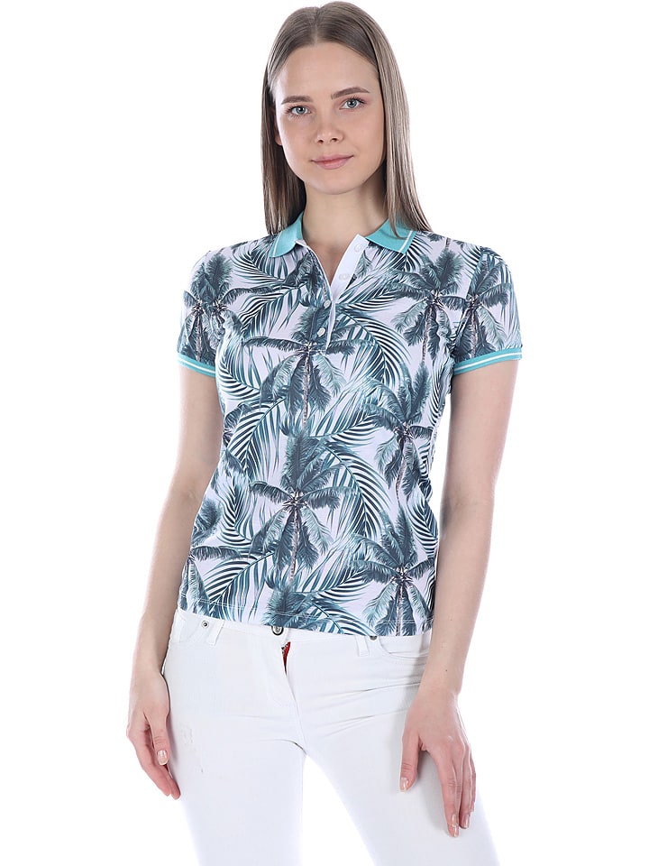 GIORGIO DI MARE Koszulka polo w kolorze lawendowo-turkusowym rozmiar: L