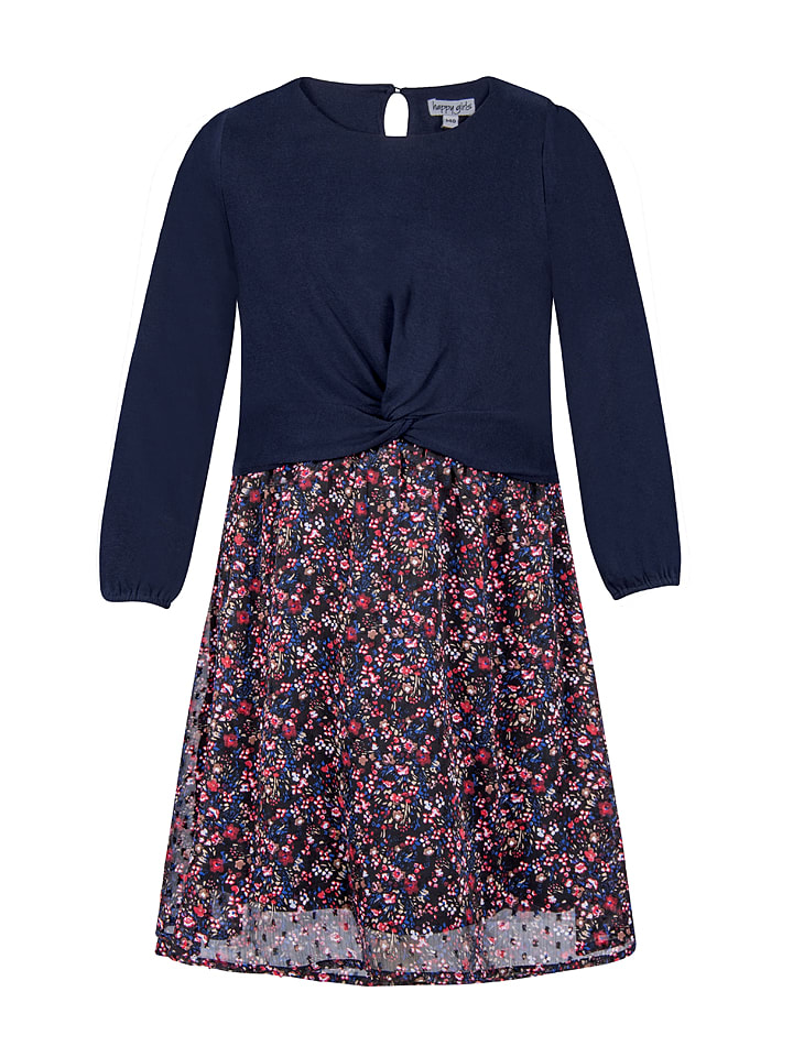 happy girls by Eisend Sukienka w kolorze granatowym ze wzorem rozmiar: 146