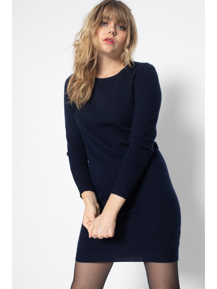 Perfect Cashmere Kaszmirowa sukienka "Molli" w kolorze granatowym rozmiar: S