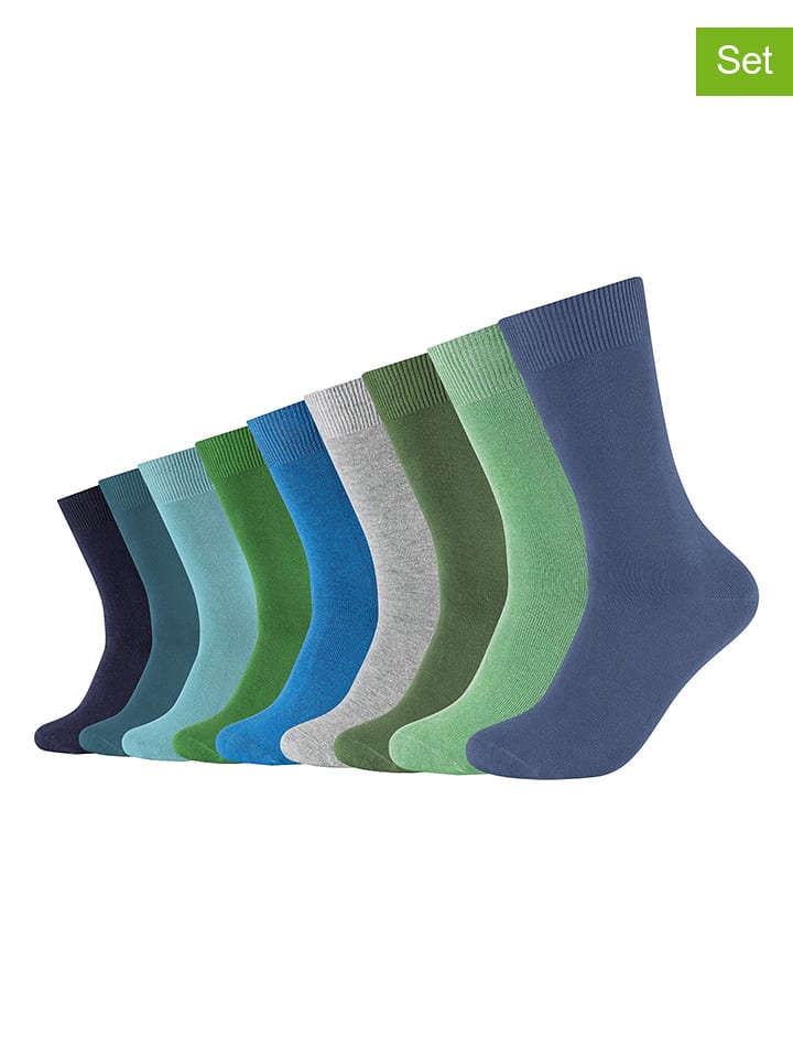 camano Skarpety (9 pary) w kolorze niebiesko-zielonym rozmiar: 35-38
