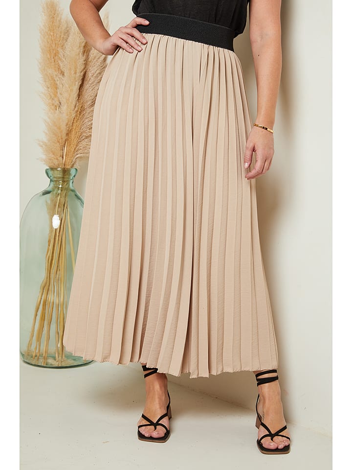 Curvy Lady Spódnica w kolorze beżowym rozmiar: 44/46