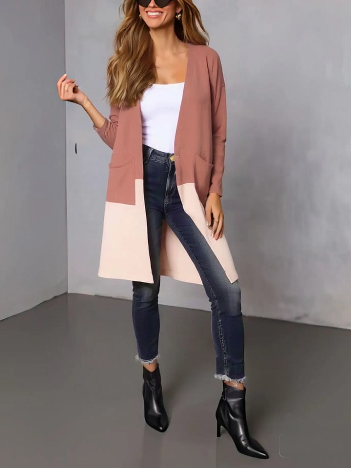 LA Angels Kardigan w kolorze jasnoróżowo-kremowym rozmiar: L