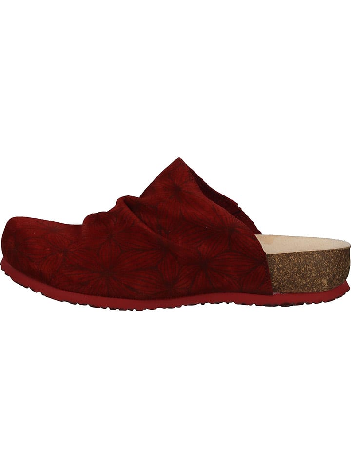 Think! Skórzane chodaki w kolorze bordowym rozmiar: 43