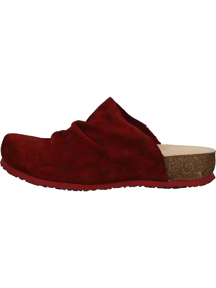 Think! Skórzane chodaki w kolorze bordowym rozmiar: 43