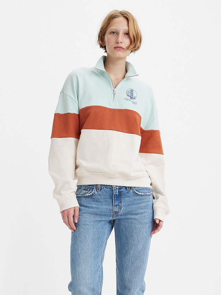 Levi´s Bluza w kolorze błękitno-kremowym rozmiar: L