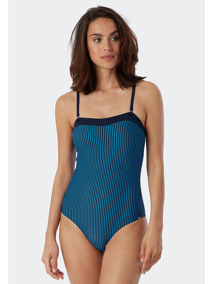 Schiesser Strój kąpielowy w kolorze niebieskim rozmiar: 42