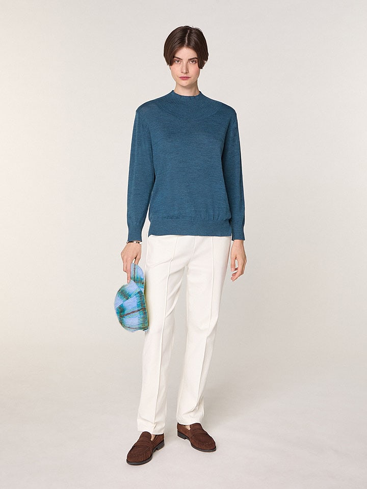 Rodier Wełniany sweter w kolorze niebieskim rozmiar: S