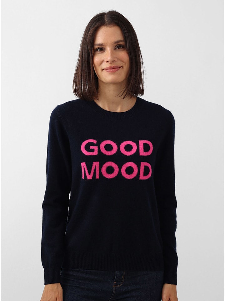 Zwillingsherz Kaszmirowy sweter w kolorze granatowym rozmiar: L