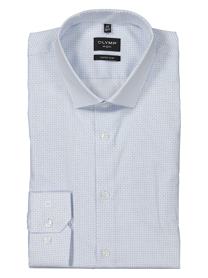 OLYMP Koszula "No 6 six" - Super Slim fit - w kolorze błękitnym rozmiar: 40