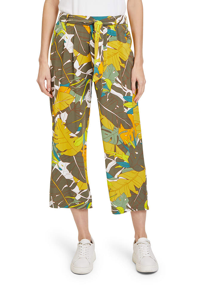 Betty Barclay Spodnie w kolorze oliwkowo-żółtym rozmiar: 42