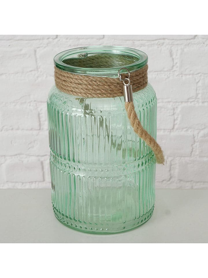 Boltze Świecznik "Sunio" w kolorze turkusowym - wys. 21 x Ø 15 cm rozmiar: onesize