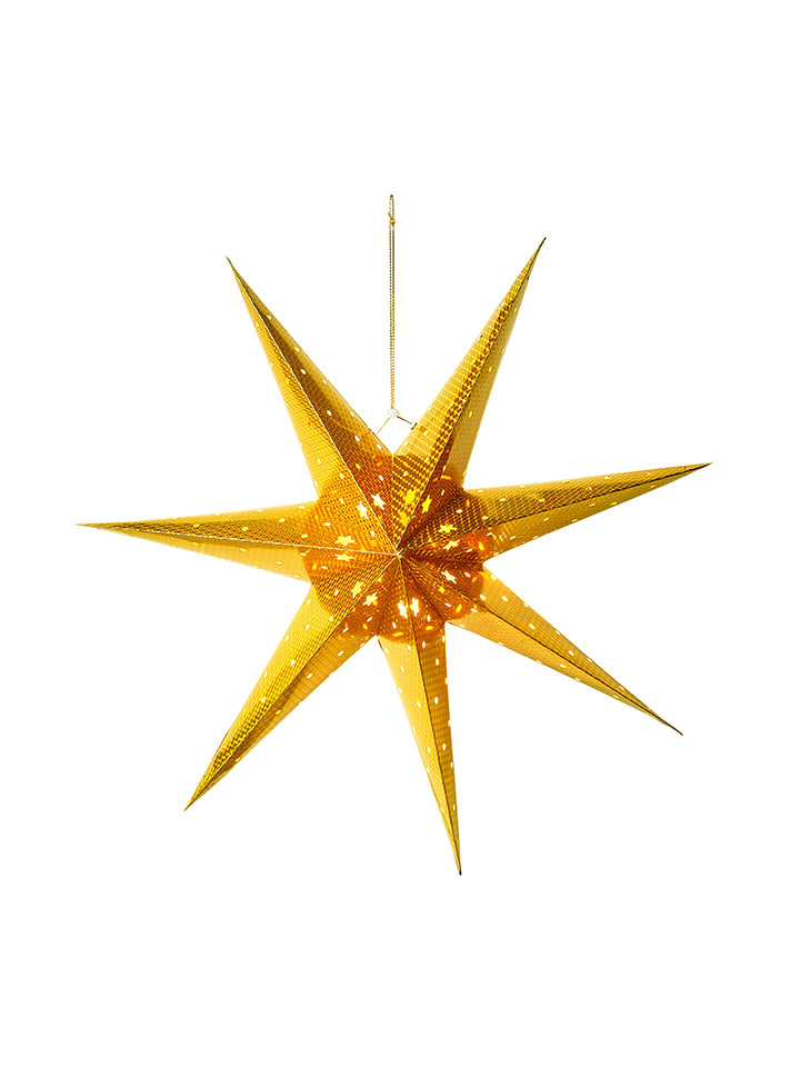 AMARE Dekoracyjna zawieszka LED w kolorze złotym - 60 x 60 cm rozmiar: onesize