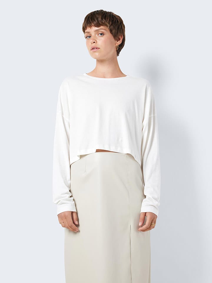 Noisy may Koszulka w kolorze białym rozmiar: XS