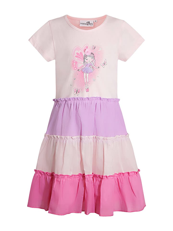 happy girls by Eisend Sukienka w kolorze jasnoróżowo-fioletowym rozmiar: 104