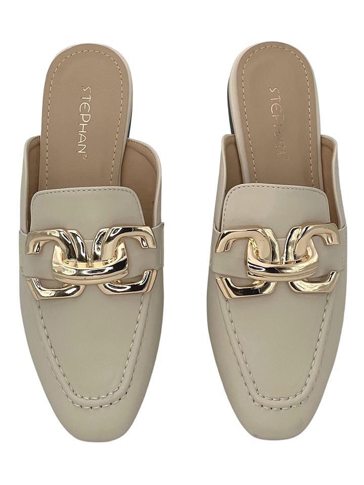 Klapki w kolorze beżowym