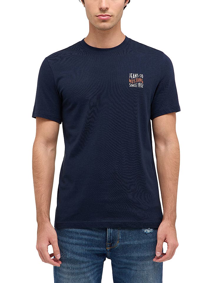 Mustang Koszulka w kolorze granatowym rozmiar: M