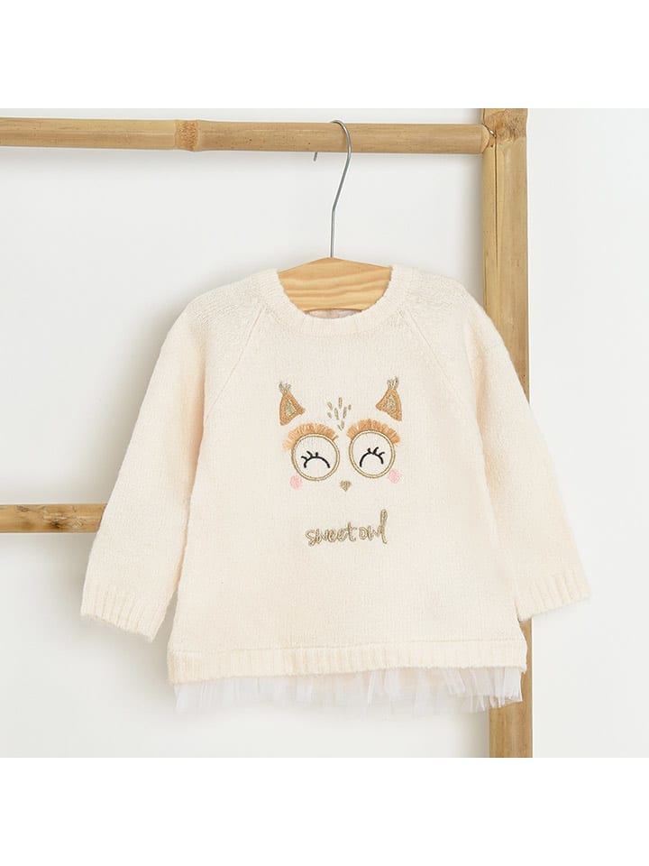 COOL CLUB Sweter w kolorze kremowo-jasnobrązowym rozmiar: 68