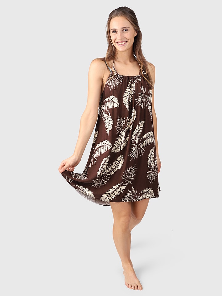 Brunotti Sukienka "Isla-Palm" w kolorze brązowym rozmiar: L