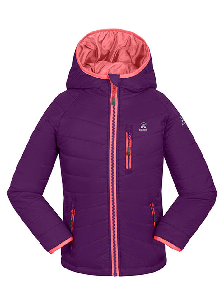 Kamik Całoroczna kurtka pikowana "Acacia" w kolorze fioletowym rozmiar: 164