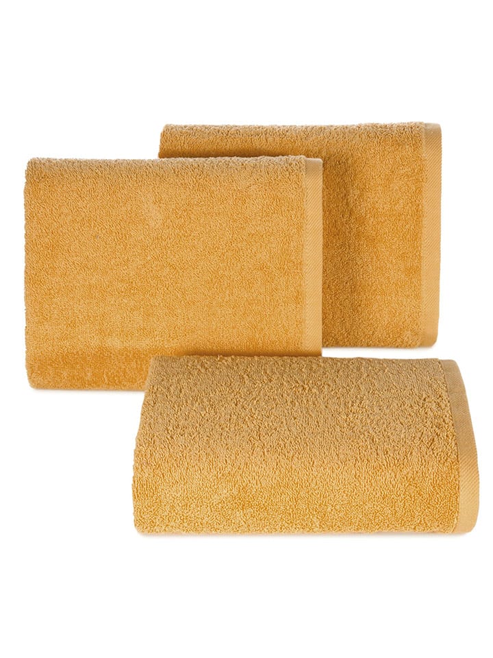 Eurofirany Ręcznik w kolorze musztardowym do rąk rozmiar: 70x140 cm