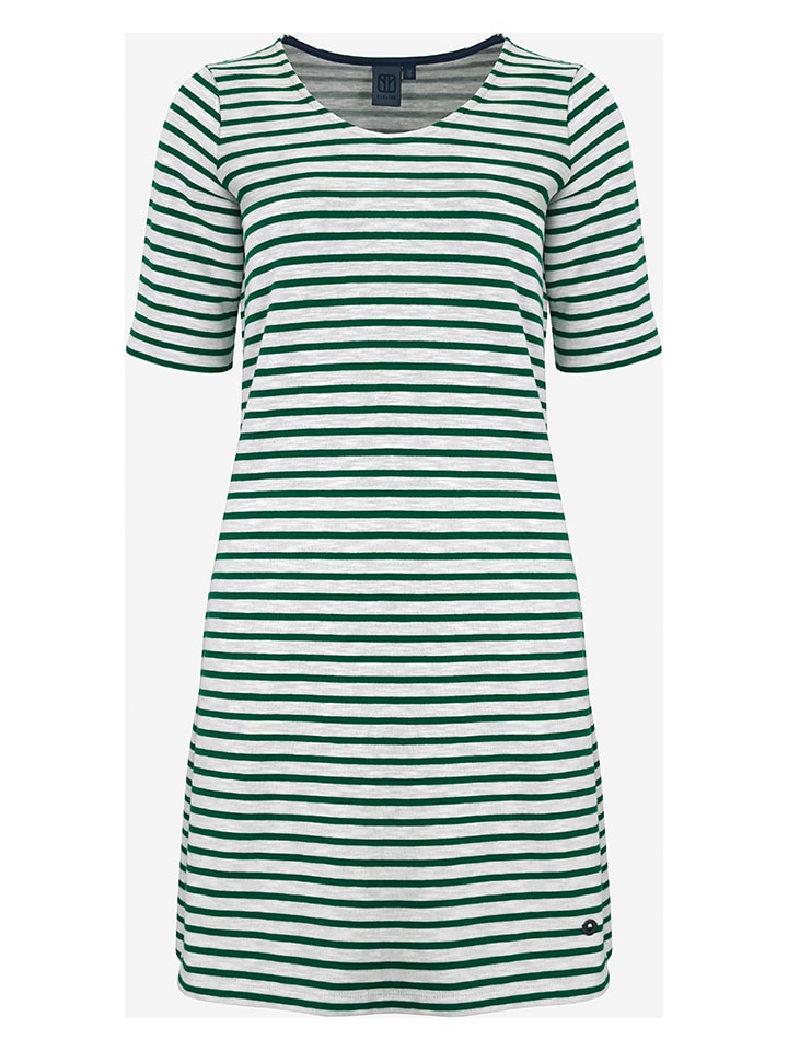 elkline Sukienka "Makemyday" w kolorze biało-zielonym rozmiar: 42