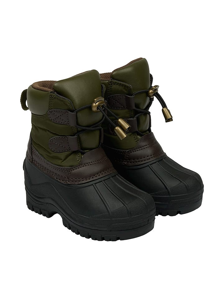 mikk-line Botki zimowe w kolorze ciemnozielono-czarnym rozmiar: 28