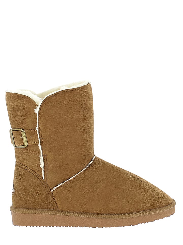 Botki zimowe "Beech" w kolorze jasnobrązowym